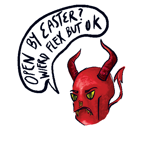 Devil Easter Sticker by INTO ACT!ON
