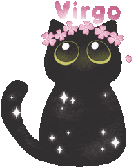 Black Cats Zodiac Sticker