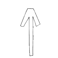 Arrow Sticker by Abiby