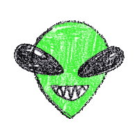 Happy Space Sticker by William Robin Conway