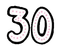 30 Years Pink Sticker