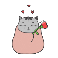 Love Love Love Sticker by Cat and Cat Comics