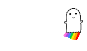 Happy Ghost Rainbow Sticker
