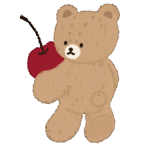 Bear Cherry Sticker