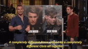 a completely different steve played by a completely different chris GIF