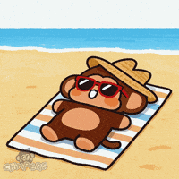 Relaxed Beach Day GIF by Chimpers