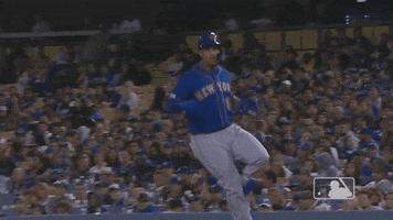 carlos gomez celebration GIF by New York Mets