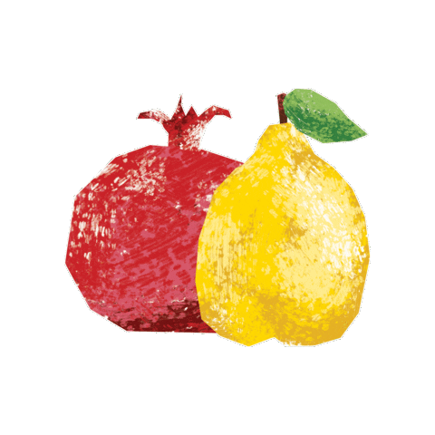 Quince Pomegranate Sticker by Evoolution