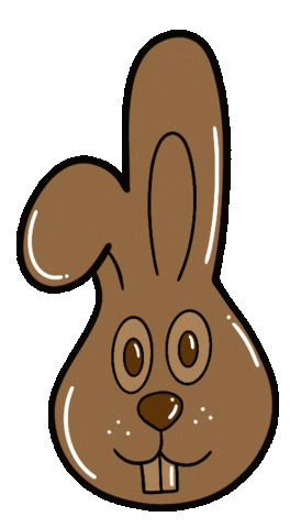 Easter Bunny Chocolate Sticker by Natalie Michelle Watson