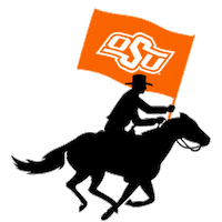 Orange And Black Cowboys Sticker by Oklahoma State University
