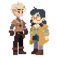 Ellimation pixelart winter hunter willow Sticker