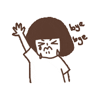 Nini_illust bye byebye seeya nini Sticker