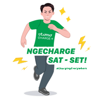 UtomodeckGroup charging satset utomochargeplus chargingeverywhere Sticker