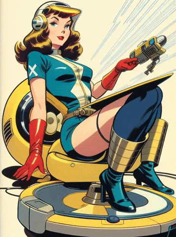 muskatarians giphyupload retro woman x GIF