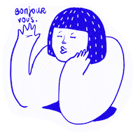Bonjour Hello Sticker by sacreezoe