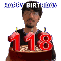 118 Birthday Sticker
