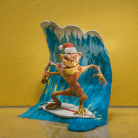 andriymiskiv animation wave monkey newyear GIF
