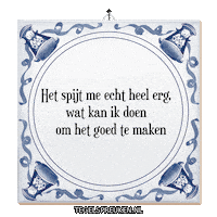 Sorry Humor Sticker by Tegelspreuken.nl