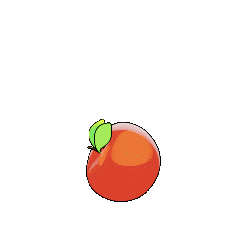 3D Apple Sticker by KEKILA