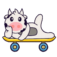 Skate Cow Sticker
