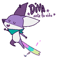 diva epic rabbit Sticker by Happip