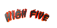 high five text Sticker