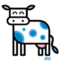 frealmilkshakes chill milk cow bliss Sticker