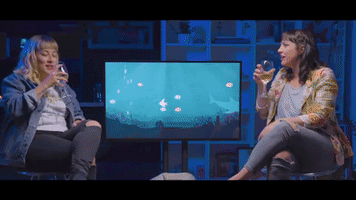 girl wine GIF