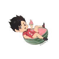 ansoen_b watermelon haikyuu kuroo ansoen Sticker