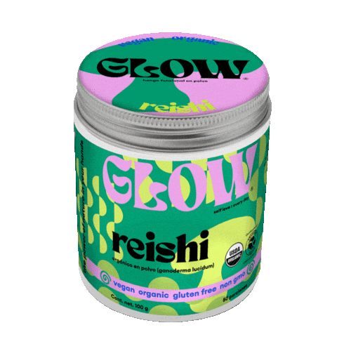 GLOWSuperfoods giphyupload glow adaptogens reishi Sticker