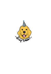 shopfrankiesue dog golden retriever stay golden frankie sue Sticker