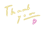 yuruneon heart thanks neon lettering Sticker