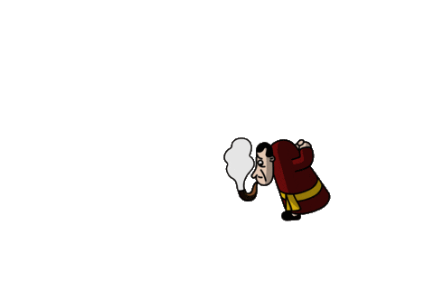 Animation Smoking Sticker