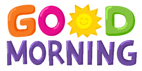 good morning Sticker by Carawrrr