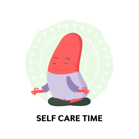 nkfmy peace self care selfcare meditation Sticker