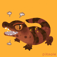 Crocodile Reptile GIF by pikaole