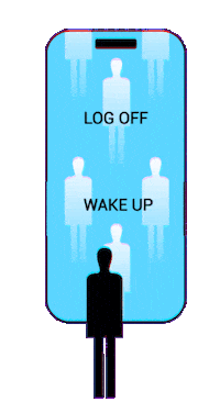 Log Off Good Morning Sticker by PEEKASSO