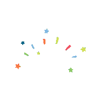 easypeasyapp wow shocked stars confetti Sticker