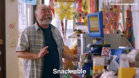 Food Drink Eating GIF by Kim's Convenience