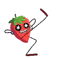 Touinsaveur dancing fruit strawberry veggie Sticker