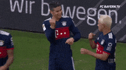 happy james rodriguez GIF by FC Bayern Munich