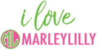 I Love Monograms Sticker by Marleylilly