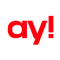 aystudios design red white black Sticker