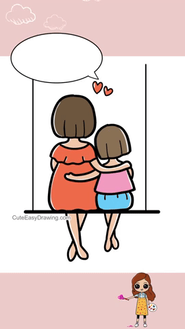 Mother’s Day Love – Mom Hugging Daughter