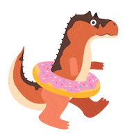 Dinosaur Donut Sticker by Pinkkishu