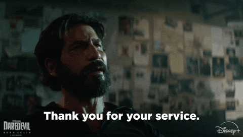 The Punisher Thank You GIF by Marvel Studios