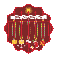 Mardi Gras Ruby Slipper Sticker by Brunch With Ruby