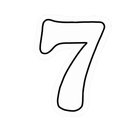 Black And White Number Sticker
