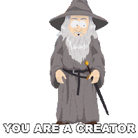 Wizard Creating Sticker by South Park