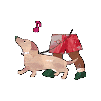 Dog Walking Sticker